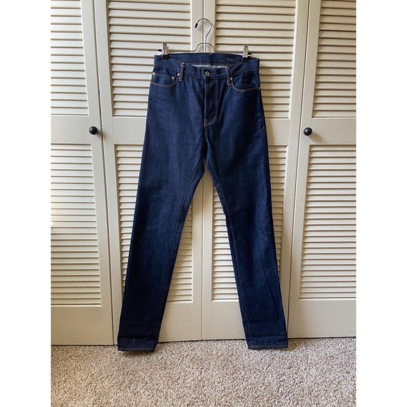 Second Narrow Japanese Selvedge Indigo Denim Jeans Pants Slim Straight Size 30